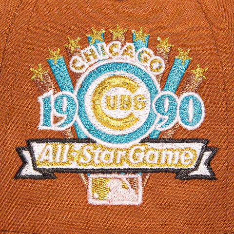 New Era 59Fifty Chicago Cubs 1990 All Star Game Patch 1979 Hat - Tan, Brown New Era