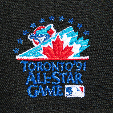 New Era 59Fifty Toronto Blue Jays 1991 All Star Game Patch Hat - Black, White New Era