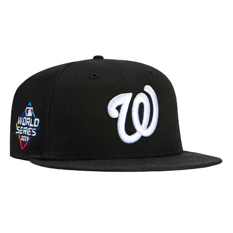 New Era 59Fifty Washington Nationals 2019 World Series Patch Hat - Black, White New Era