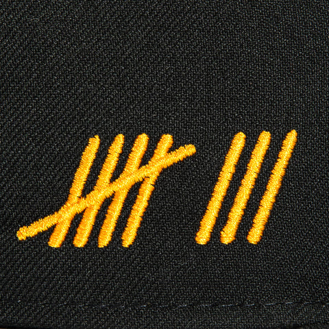 New Era 59Fifty Los Angeles Dodgers 8 Strike Patch Old English Hat - Black, Olive, Orange New Era