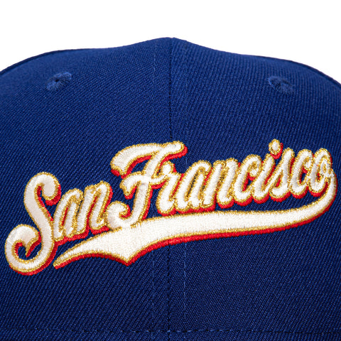New Era 59Fifty San Francisco Giants 25th Anniversary Stadium Patch Script Hat - Royal, Brown New Era