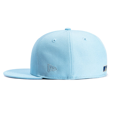 New Era 59Fifty New York Yankees 1999 World Series Patch Rose Royal UV Hat - Light Blue New Era