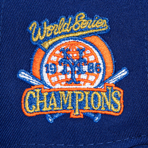 New Era 59Fifty New York Mets 1986 World Series Champions Patch Hat - Royal New Era