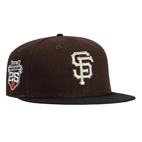 New Era 59Fifty San Francisco Giants 25th Anniversary Stadium Patch Hat - Brown, Black, Metallic Silver New Era