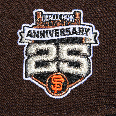 New Era 59Fifty San Francisco Giants 25th Anniversary Stadium Patch Hat - Brown, Black, Metallic Silver New Era