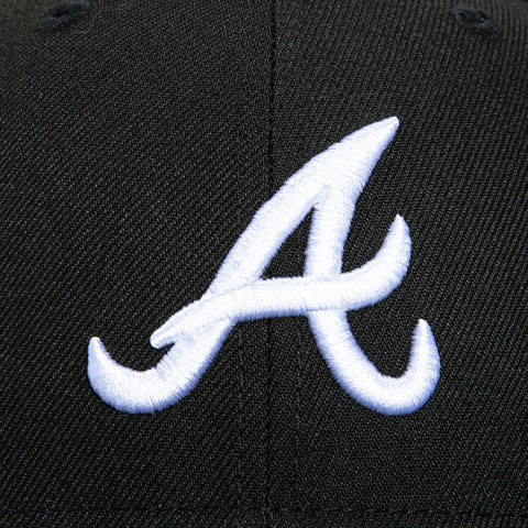 New Era 59Fifty Atlanta Braves 1995 World Series Champions Patch Hat - Black, White New Era