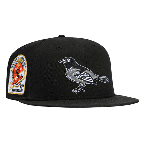 New Era 59Fifty Baltimore Orioles 30th Anniversary Champions Patch Alternate Hat - Black, White New Era