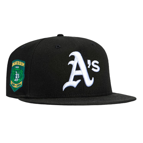 New Era 59Fifty Oakland Athletics Final Season Patch Hat - Black, White New Era
