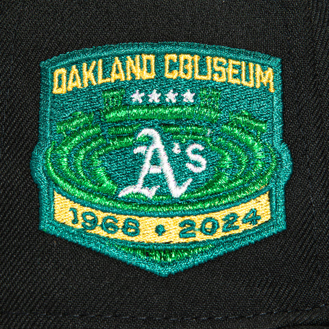 New Era 59Fifty Oakland Athletics Final Season Patch Hat - Black, White New Era