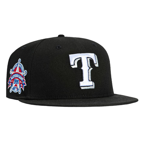 New Era 59Fifty Texas Rangers 1995 All Star Game Patch Hat - Black, White New Era