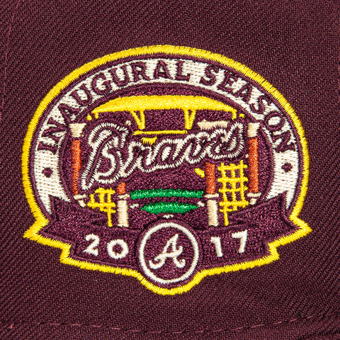New Era 59Fifty Atlanta Braves 2017 Inaugural Season Patch Alternate Hat - Maroon New Era