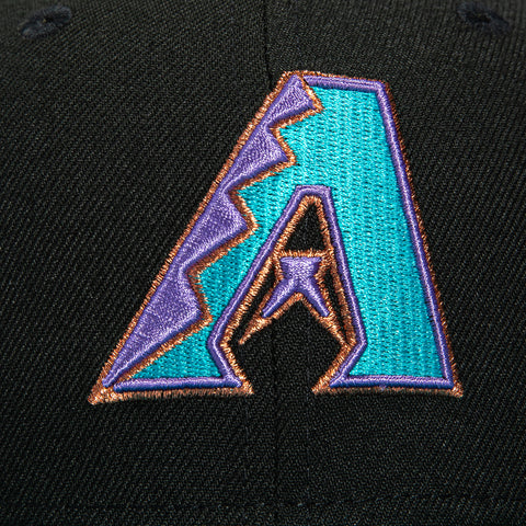 New Era 59Fifty Arizona Diamondbacks Inaugural Patch A Hat - Black, Teal, Metallic Copper New Era
