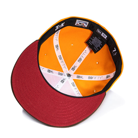 New Era 59Fifty Houston Astros 2005 World Series Patch 2000 Gradient Brick UV Hat - Light Orange, Brown New Era