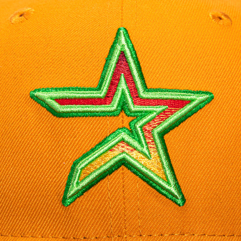 New Era 59Fifty Houston Astros 2005 World Series Patch 2000 Gradient Brick UV Hat - Light Orange, Brown New Era