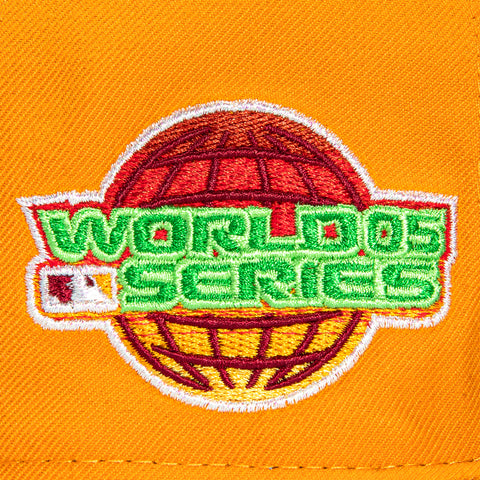 New Era 59Fifty Houston Astros 2005 World Series Patch 2000 Gradient Brick UV Hat - Light Orange, Brown New Era