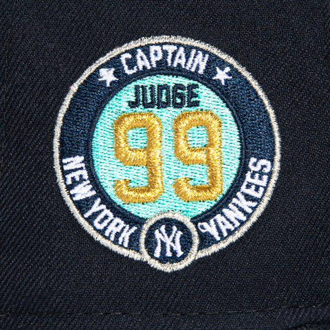 New Era 59Fifty New York Yankees 99 Aaron Judge Patch Mint UV Hat - Navy New Era