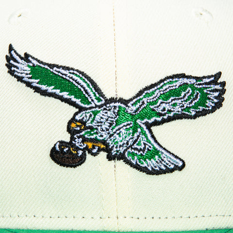 New Era 59Fifty Philadelphia Eagles Wing Patch 1989 Hat - White, Kelly Green New Era