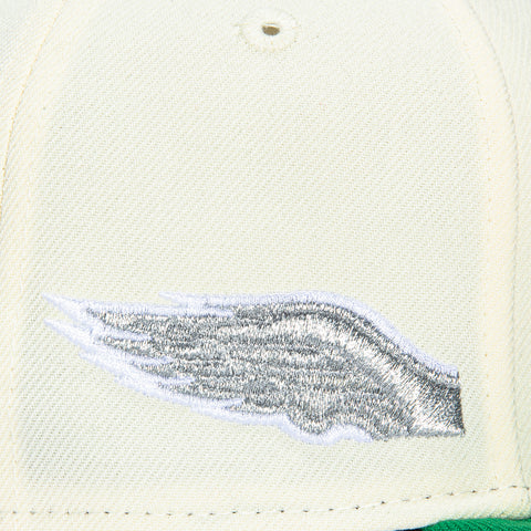 New Era 59Fifty Philadelphia Eagles Wing Patch 1989 Hat - White, Kelly Green New Era