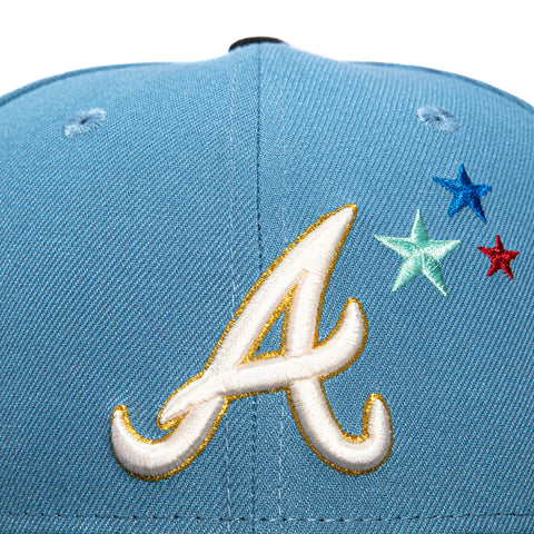 New Era 59Fifty Atlanta Braves 1995 World Series Champions Patch Stars Hat - Indigo, Black New Era