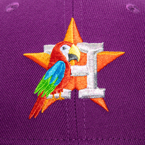 New Era 59Fifty Houston Astros 2017 World Series Patch Parrot Hat - Purple New Era