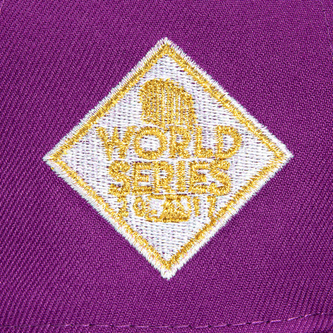 New Era 59Fifty Houston Astros 2017 World Series Patch Parrot Hat - Purple New Era