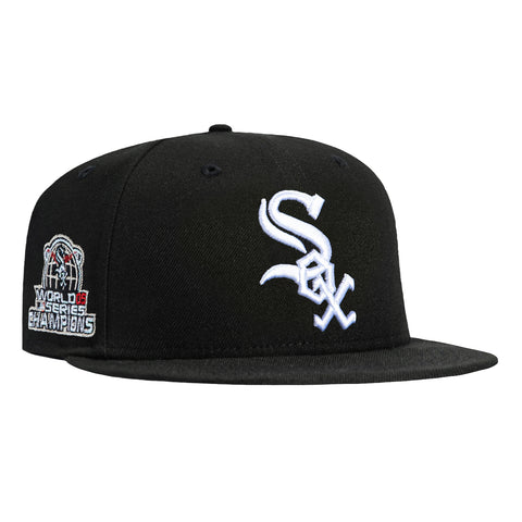 New Era 59Fifty Chicago White Sox 2005 World Series Champions Patch Hat - Black, White New Era
