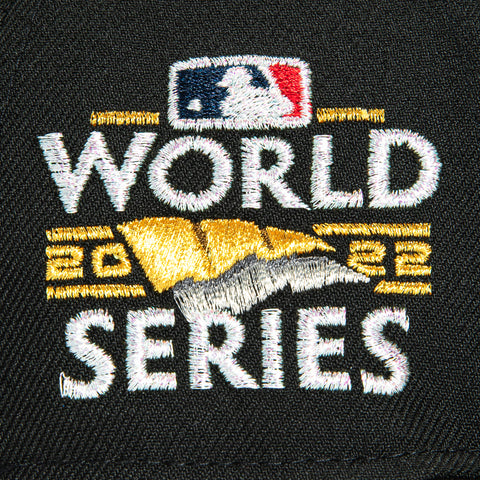 New Era 59Fifty Houston Astros 2022 World Series Patch Word Hat - Black, White New Era