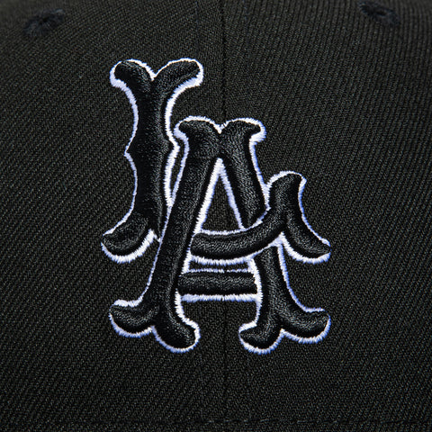 New Era 59Fifty Los Angeles Angels 60th Anniversary Patch 1961 Hat - Black, White New Era