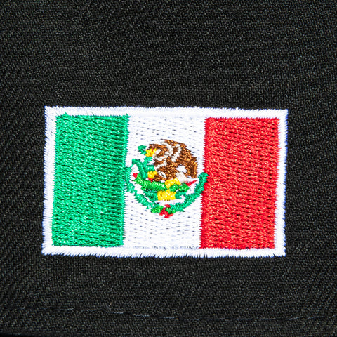 New Era 59Fifty Mexico El Tricolor Mexico Flag Patch Script Snapback Hat - Black, Brown New Era