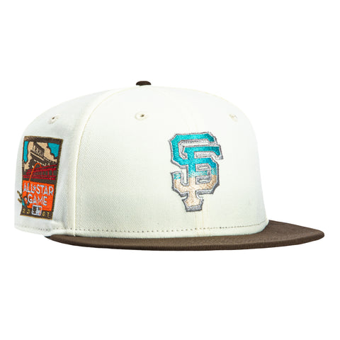 New Era 59Fifty San Francisco Giants 2007 All Star Game Patch Gradient Hat - White, Brown New Era
