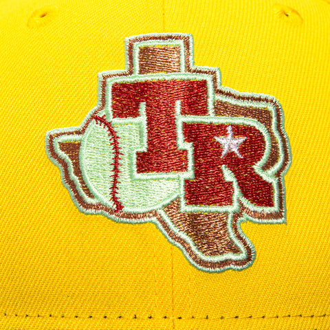 New Era 59Fifty Texas Rangers 40th Anniversary Patch 1982 Hat - Yellow, Black New Era