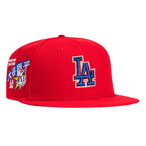 New Era 59Fifty Los Angeles Dodgers Shohei Ohtani Anime Patch Hat - Red, Royal New Era