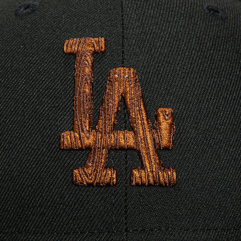 New Era 59Fifty Los Angeles Dodgers 1988 World Series Patch Wood Hat - Black, Brown New Era