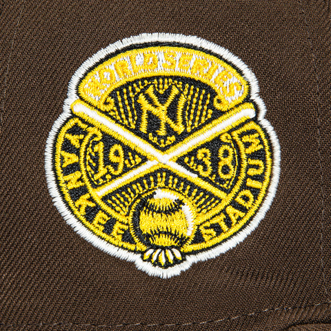 New Era 59Fifty New York Yankees 1938 World Series Patch Wood Hat - Brown New Era