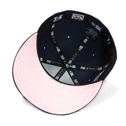 New Era 59Fifty Pittsburgh Pirates 1974 All Star Game Patch USA Flag Fill Pink UV Hat - Navy New Era
