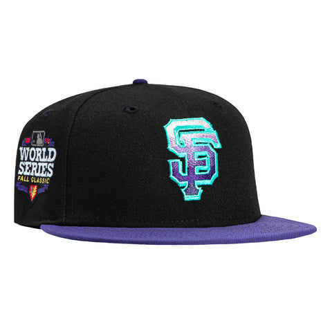 New Era 59Fifty San Francisco Giants 2012 World Series Patch Gradient Light Blue UV Hat - Black, Purple New Era