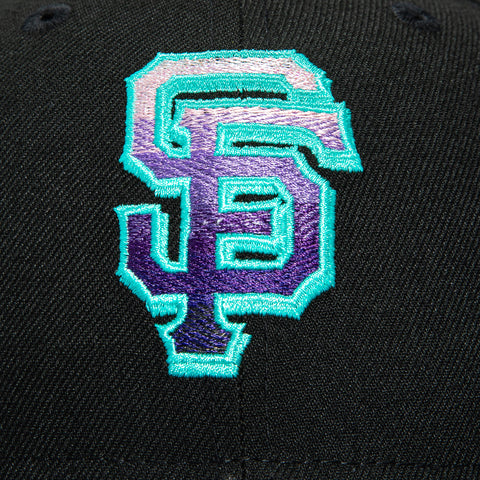 New Era 59Fifty San Francisco Giants 2012 World Series Patch Gradient Light Blue UV Hat - Black, Purple New Era