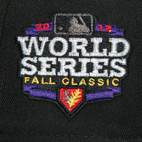 New Era 59Fifty San Francisco Giants 2012 World Series Patch Gradient Light Blue UV Hat - Black, Purple New Era