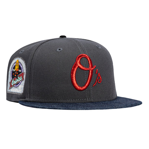 New Era 59Fifty Baltimore Orioles 30th Anniversary Champions Patch Alternate Pink UV Hat - Graphite, Denim New Era