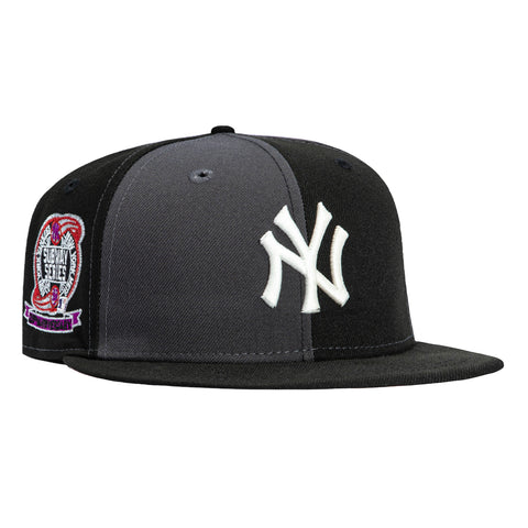 New Era 59Fifty New York Yankees 25th Anniversary Subway Series Patch Pinwheel Pink UV Hat - Graphite, Black New Era