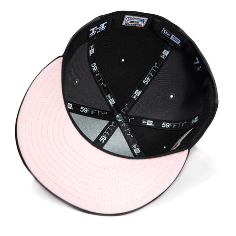 New Era 59Fifty New York Yankees 25th Anniversary Subway Series Patch Pinwheel Pink UV Hat - Graphite, Black New Era