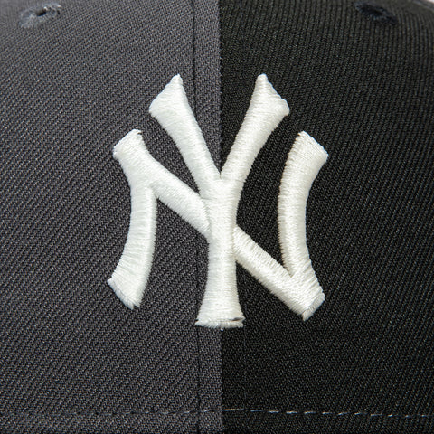 New Era 59Fifty New York Yankees 25th Anniversary Subway Series Patch Pinwheel Pink UV Hat - Graphite, Black