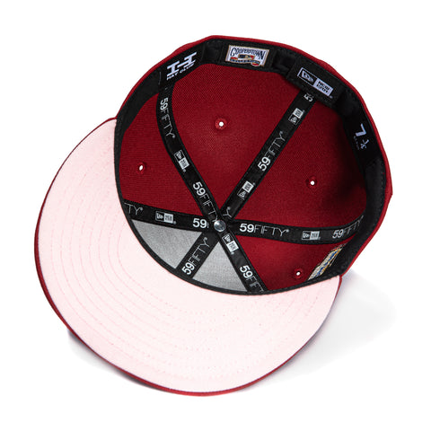 New Era 59Fifty Arizona Diamondbacks Inaugural Patch Upside Down Pink UV Hat - Brick, Cardinal New Era