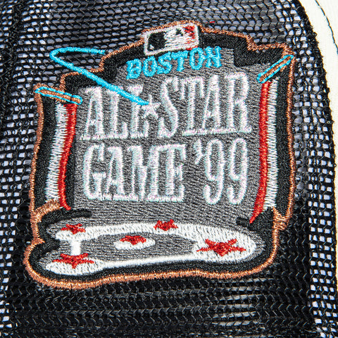 New Era 59Fifty Boston Red Sox 1999 All Star Game Patch Rail Pink UV Hat - White, Black New Era