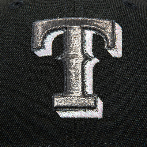 New Era 59Fifty Texas Rangers 2024 All Star Game Patch Light Blue UV Hat - Black New Era