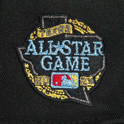 New Era 59Fifty Texas Rangers 2024 All Star Game Patch Light Blue UV Hat - Black New Era