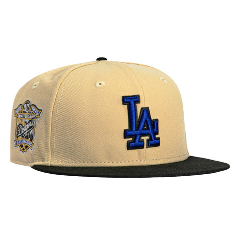 New Era 59Fifty Los Angeles Dodgers 40th Anniversary Patch Hat - Tan, Black, Purple New Era