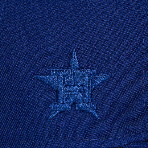 New Era 59Fifty Houston Astros Logo Patch Brick Neon Blue Undervisor Hat - Royal New Era