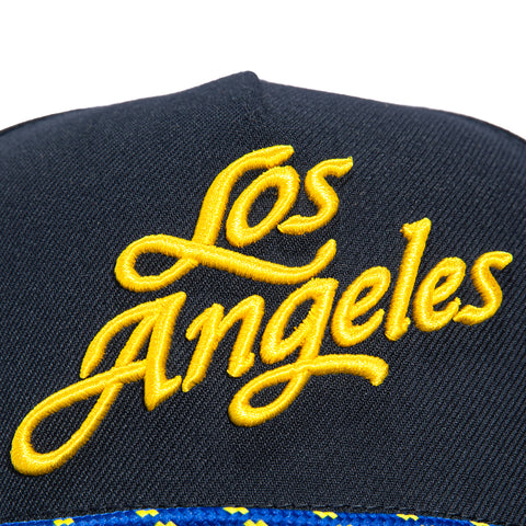 New Era 9Forty M-Crown Los Angeles Rams Logo Patch Snapback Hat - Navy New Era