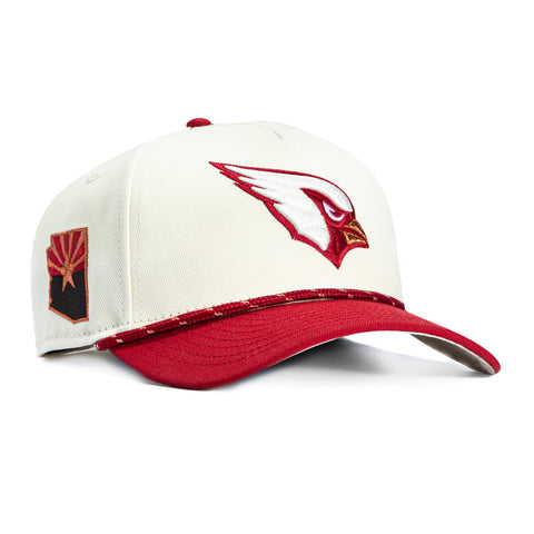 New Era 9Forty M-Crown 2025 NFL Rivalries Arizona Cardinals State Logo Patch Snapback Hat - Stone, Red New Era